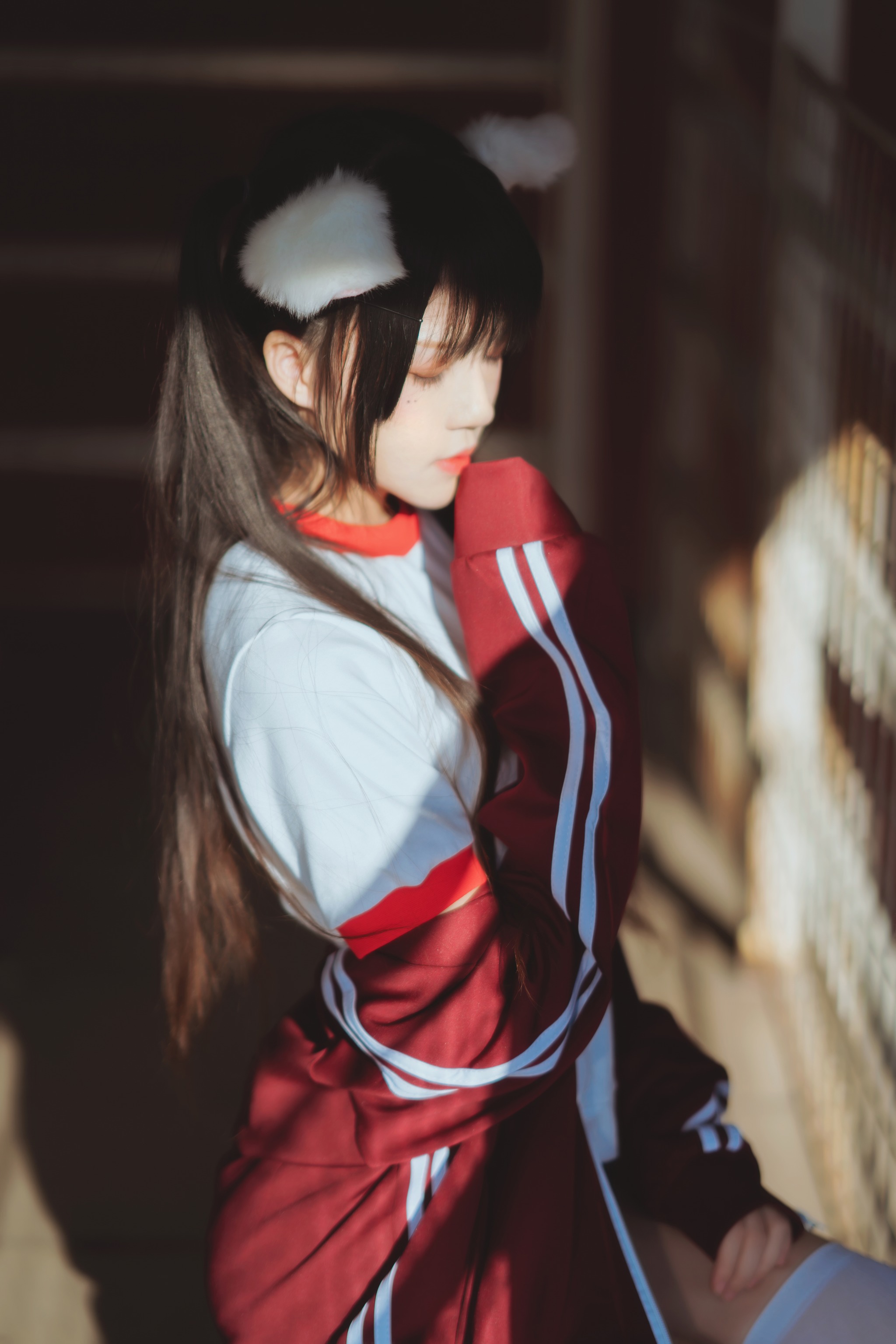 图片[1]-桜桃喵 – NO.051 未熟2 红色体操服 [44P]-XikXak